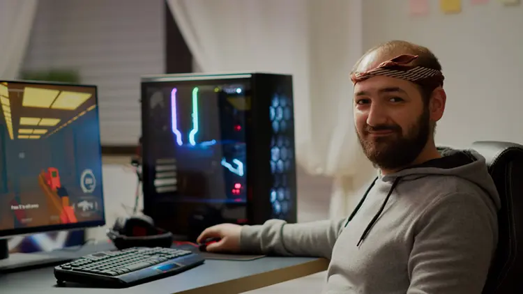 New budget gaming PC build set up at home in Ireland